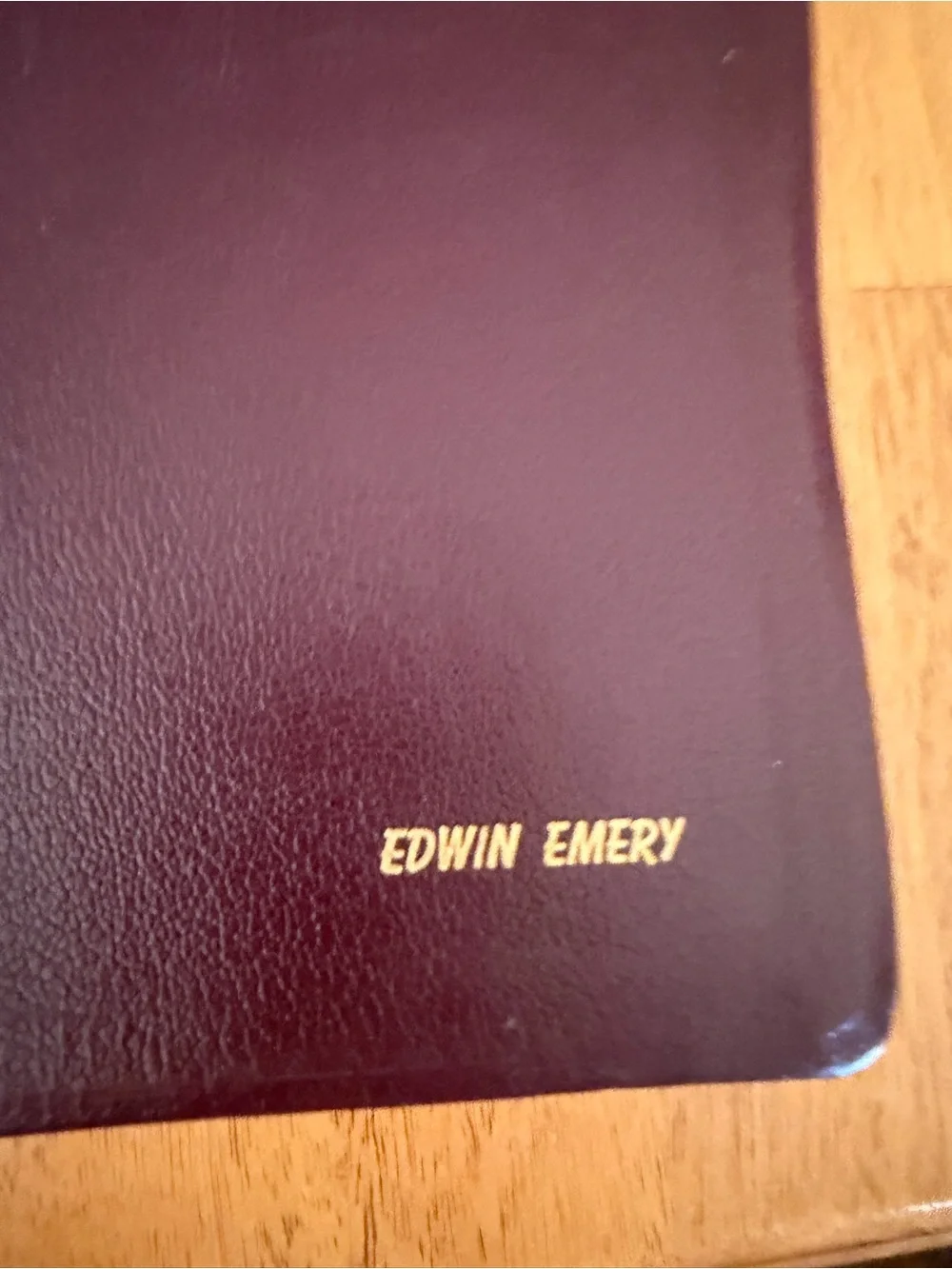 Life Application Bible NIV Personalized Edwin Emery Burgundy Leather